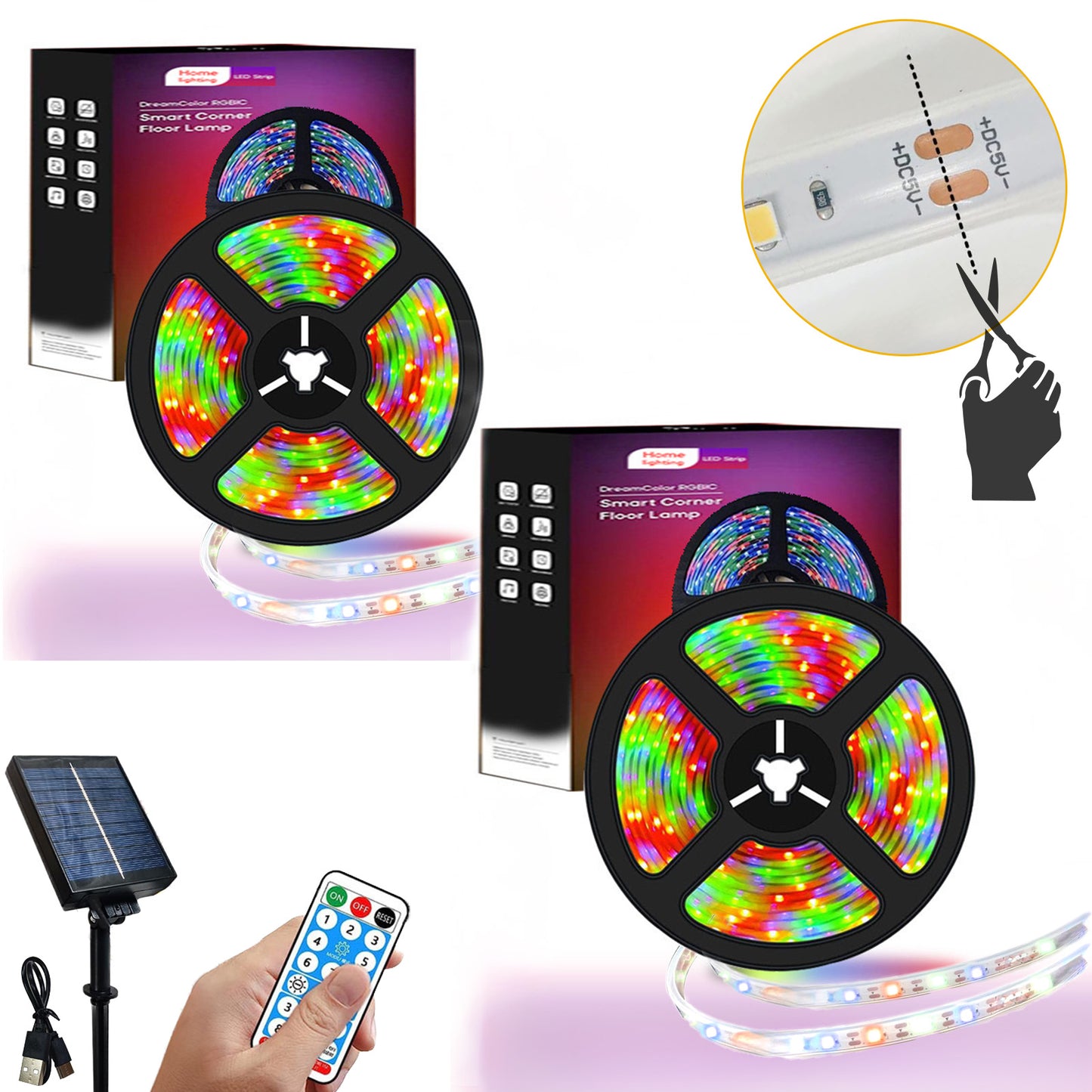 ソーラーテープライト カット可能 5m