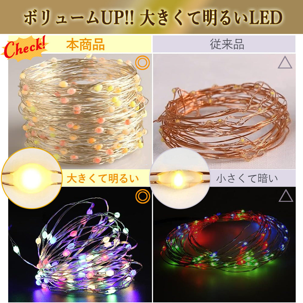 大粒 100LED 200LED イルミネーションライト