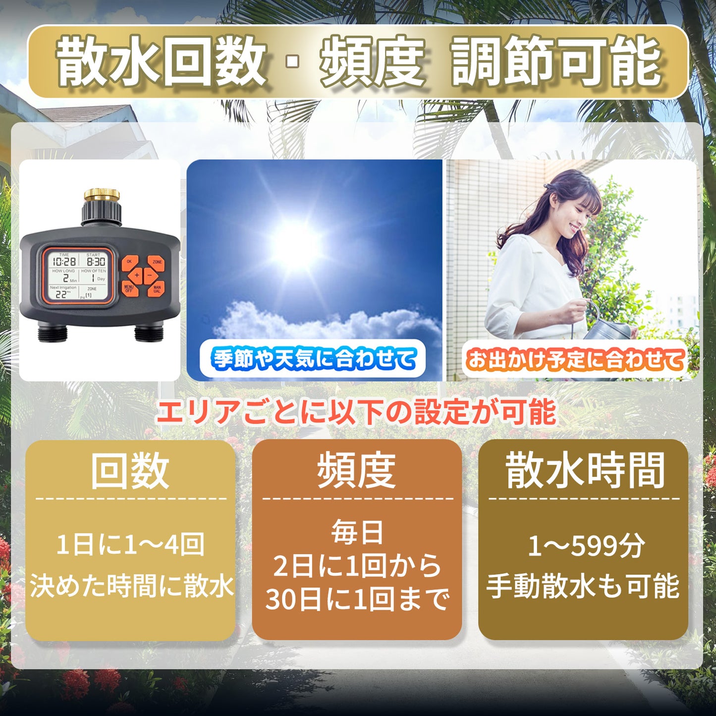 散水タイマー ダブルタイマー版 単品 B048