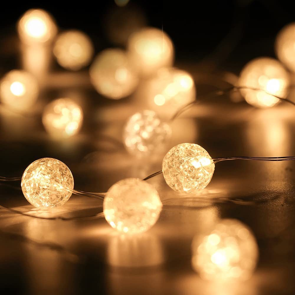 ひび割れ模様 100LED 電池式
