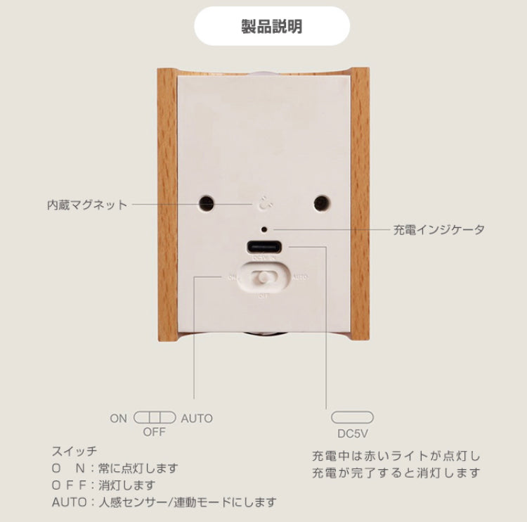 木製センサーウォールライト A141