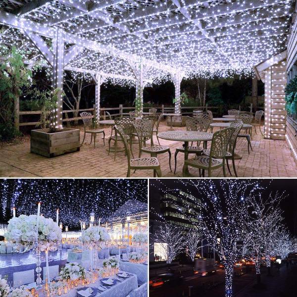 ソーラーイルミネーション 2個セット 8パターン点灯 200LED