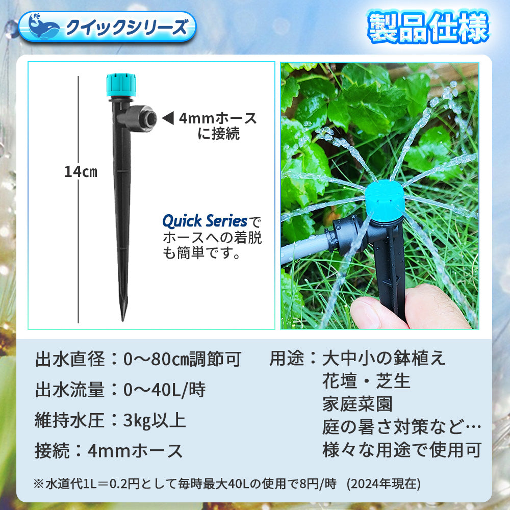 噴水のみ クイック式 5個セット