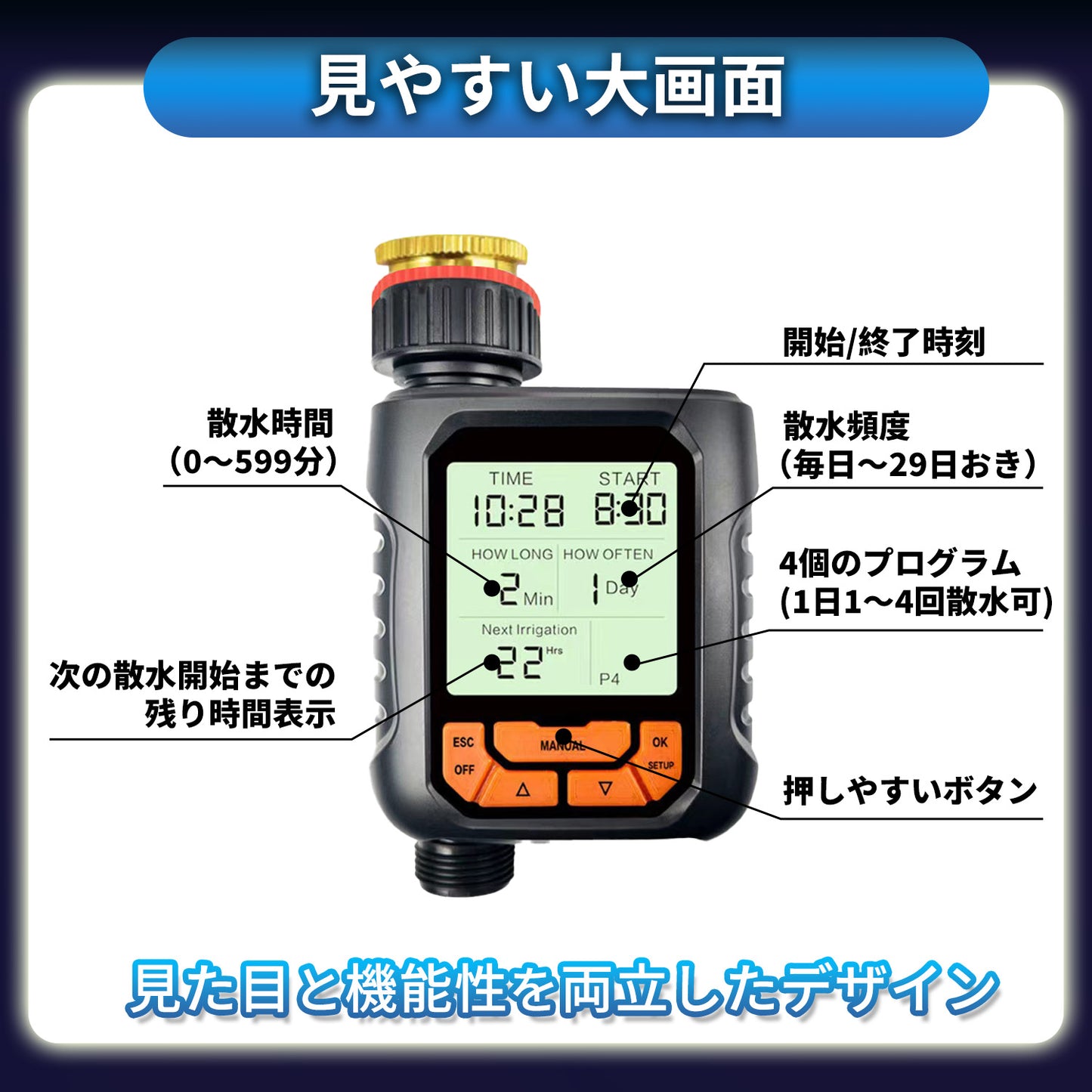 自動水やり機 スターターキット 大型パネル版 英語表示