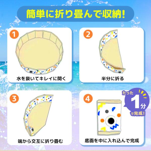 折りたたみプール 直径120cm C004